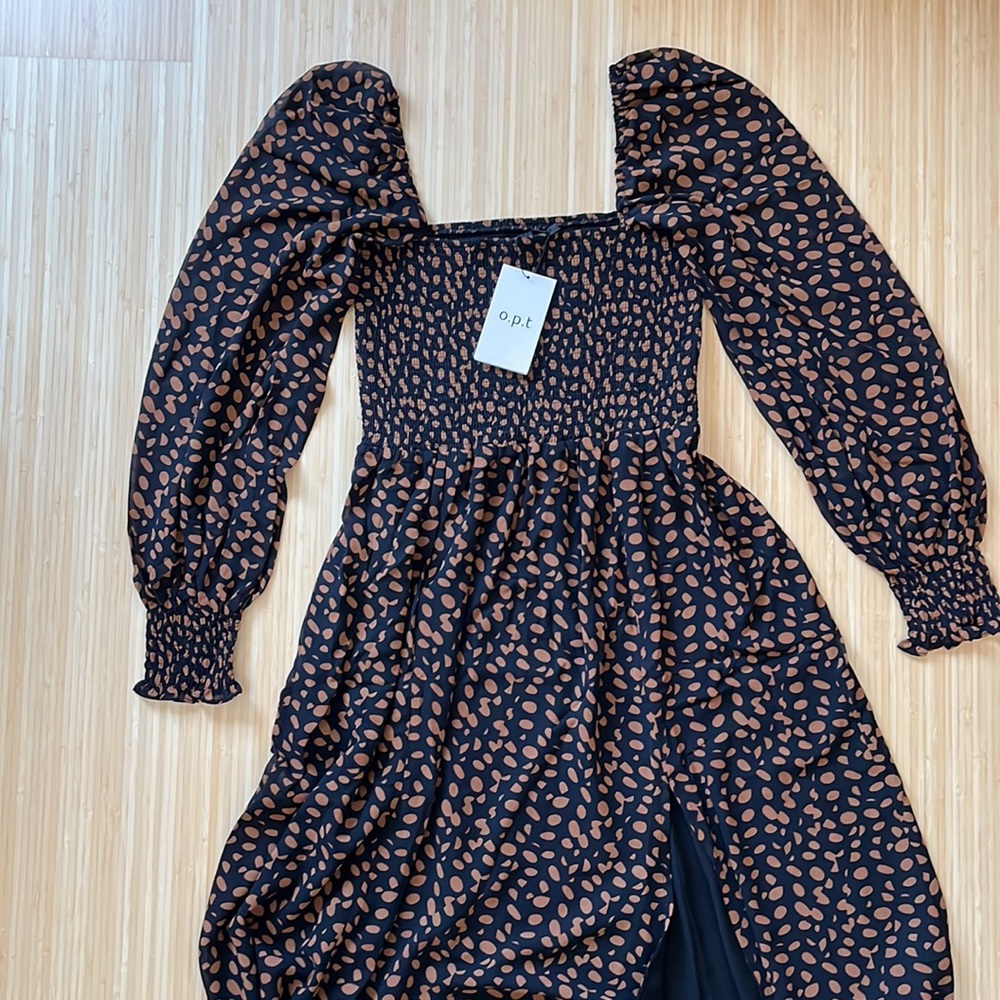 NWT - o.p.t. Classic Smocked Maxi Dress - Size Small